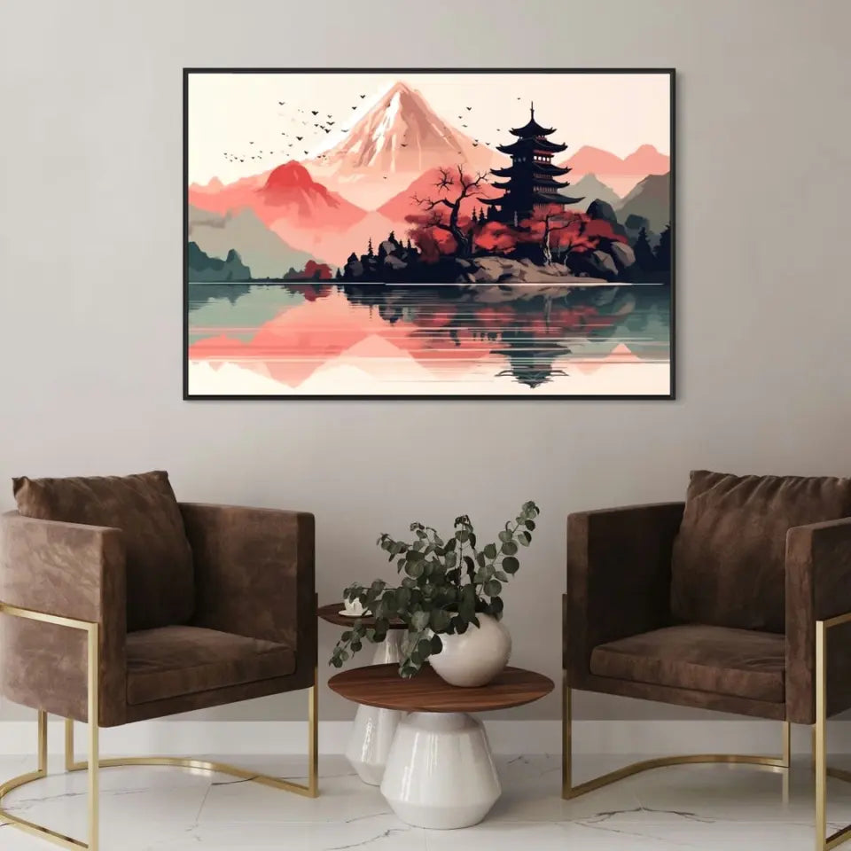 Serene Mountain and Lake Landscape