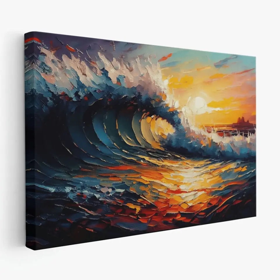 Oil Painting Sunset on the Sea