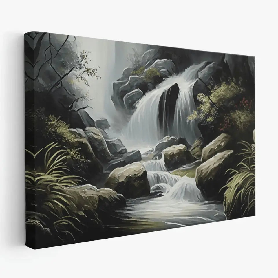 Cascading waterfall canvas