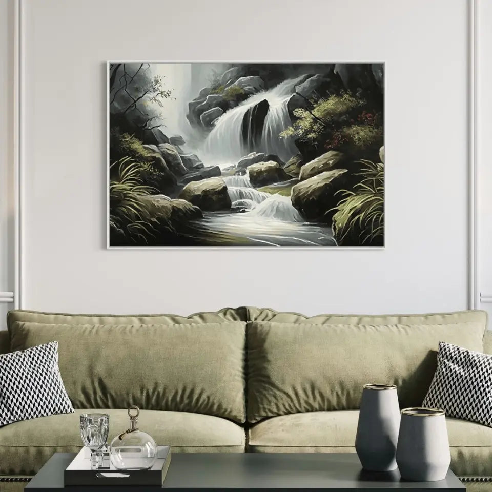 Cascading waterfall canvas