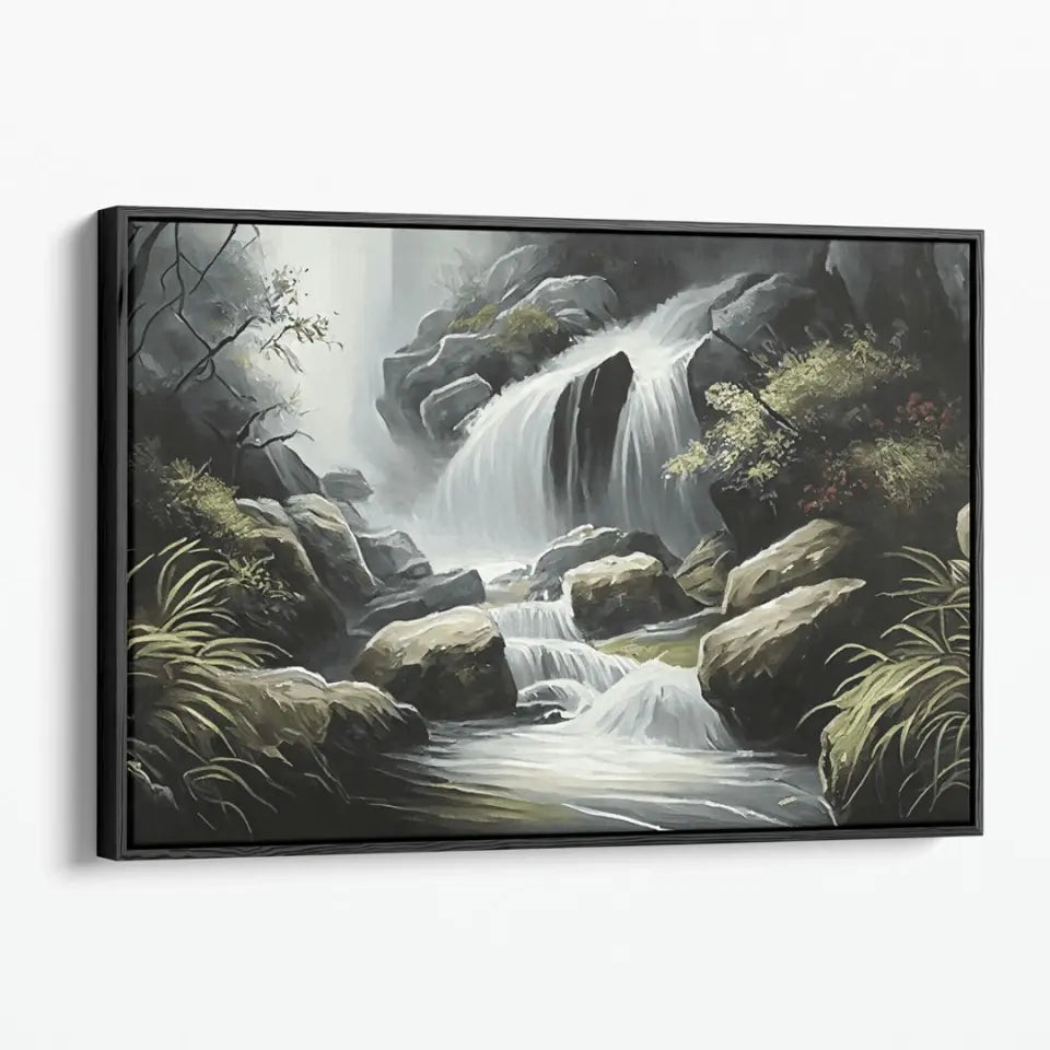 Cascading waterfall canvas