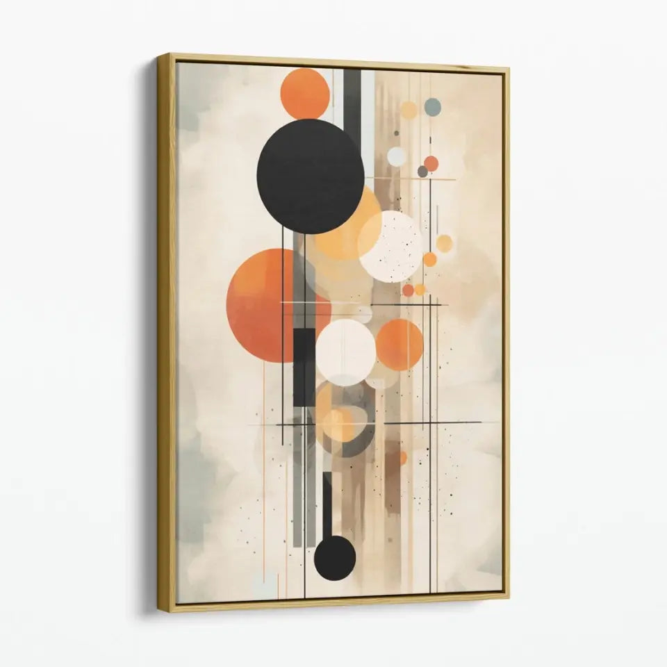 Modern Design Soft Lines and Orange Circles in Muted II