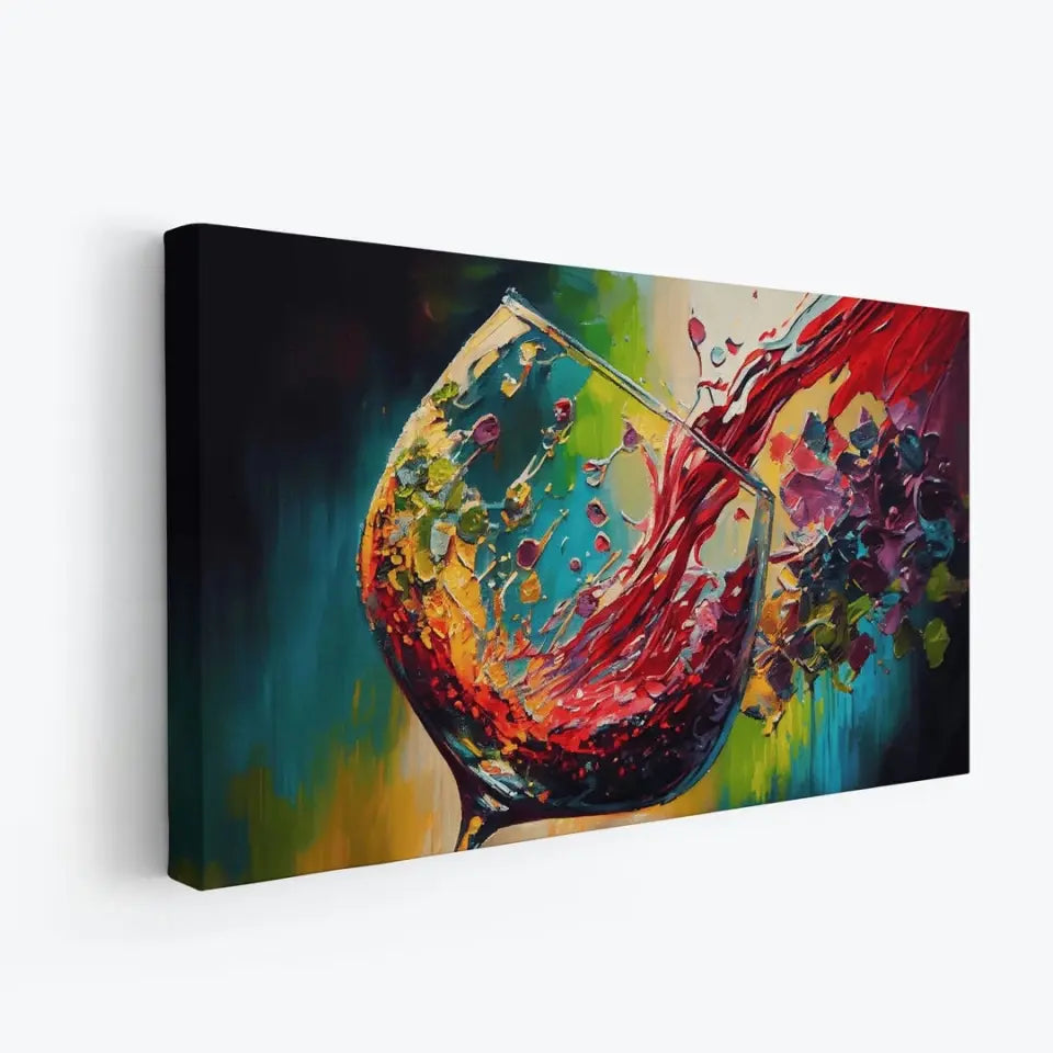 Colorful glass of wine