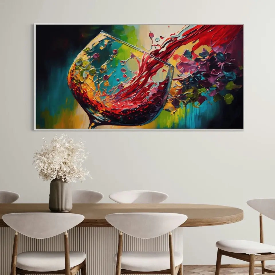 Colorful glass of wine