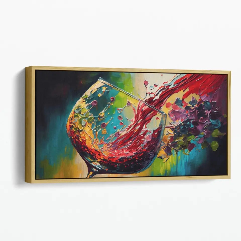 Colorful glass of wine