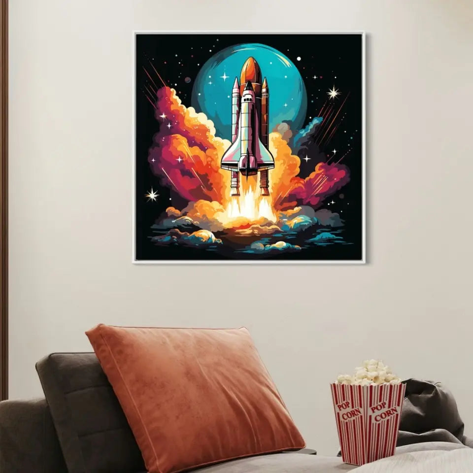 Colorful Retro rocket