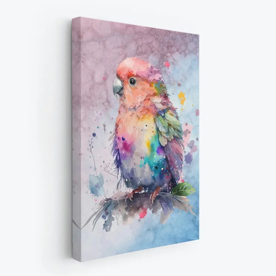 Colorful Bird in feather dress