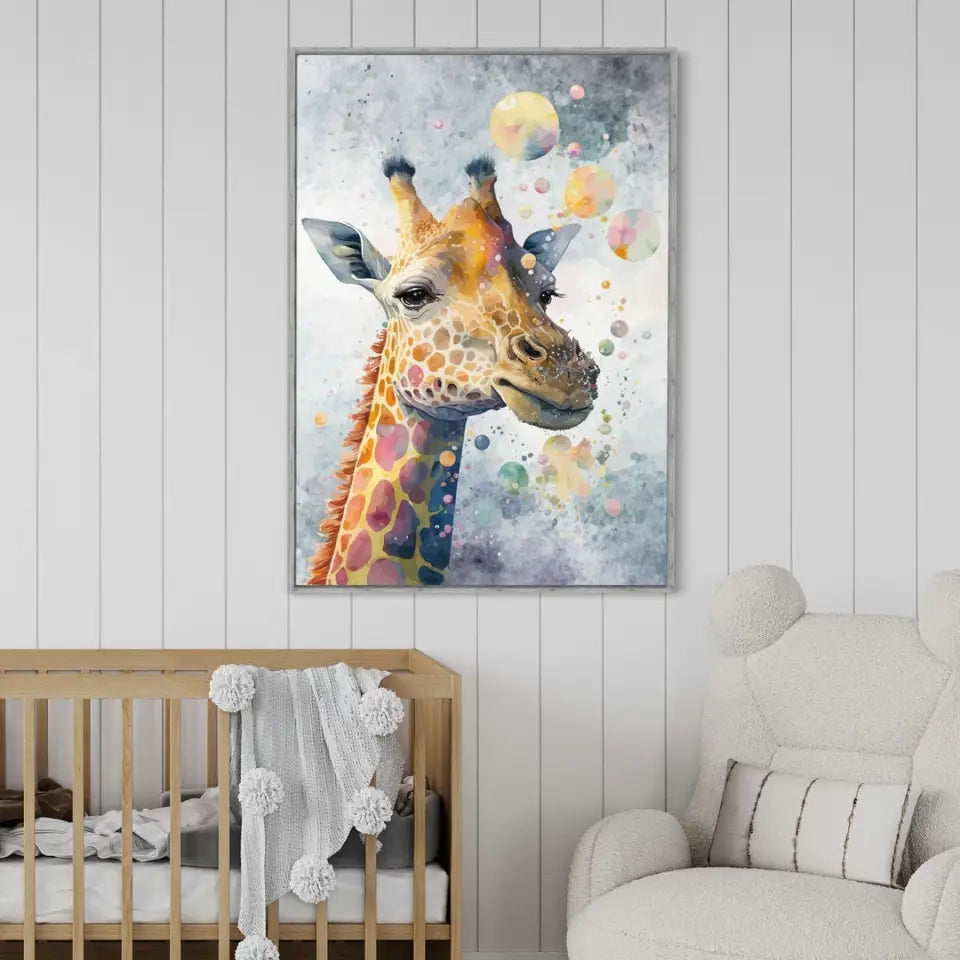 Giraffe in Bubbles