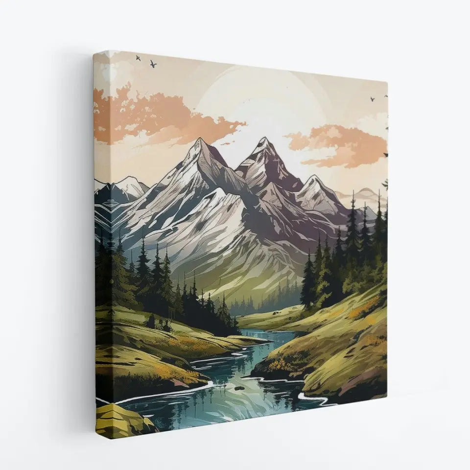 Detailed Mountain landscape