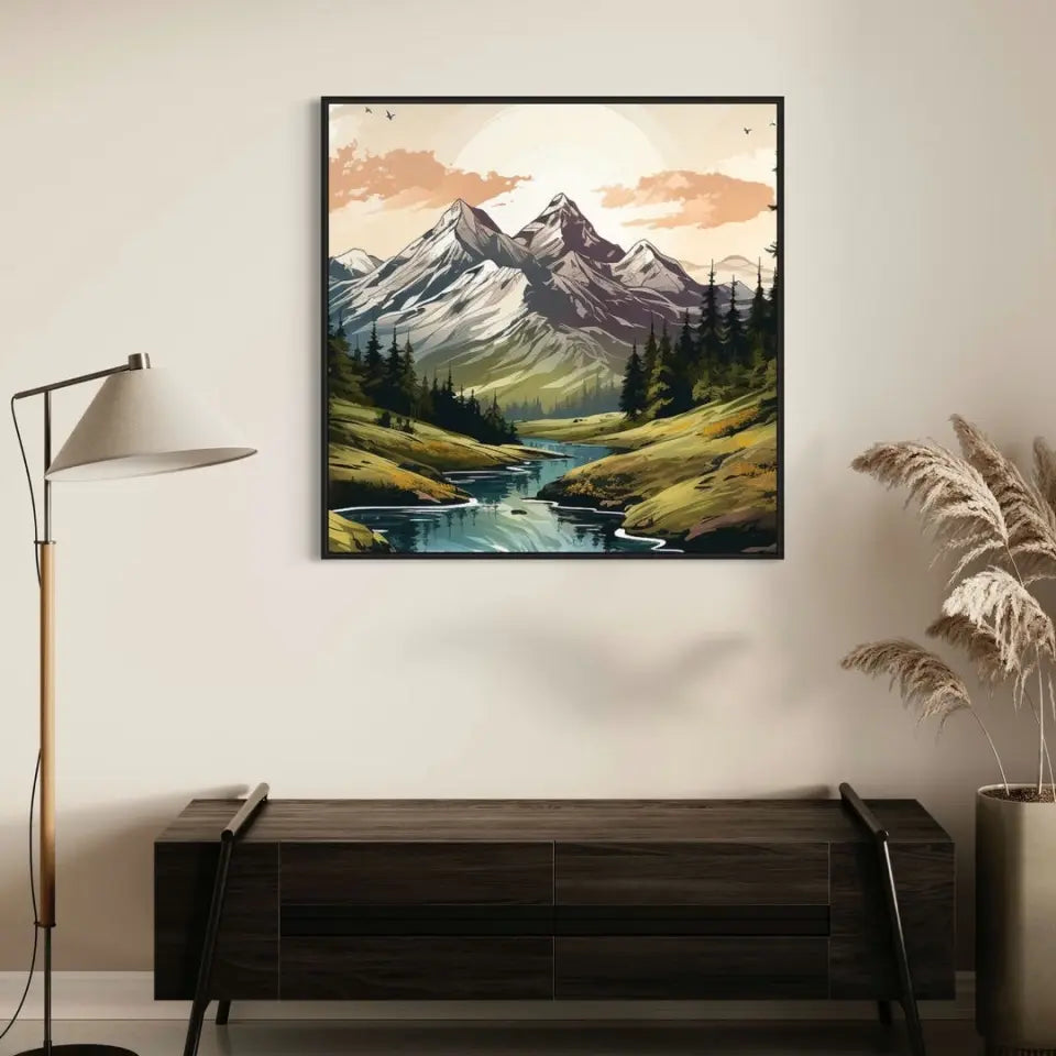 Detailed Mountain landscape