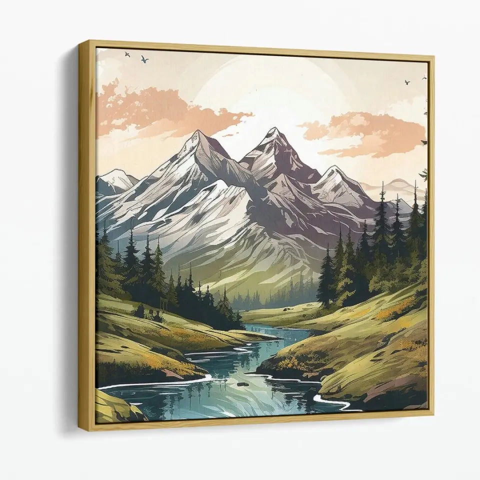 Detailed Mountain landscape