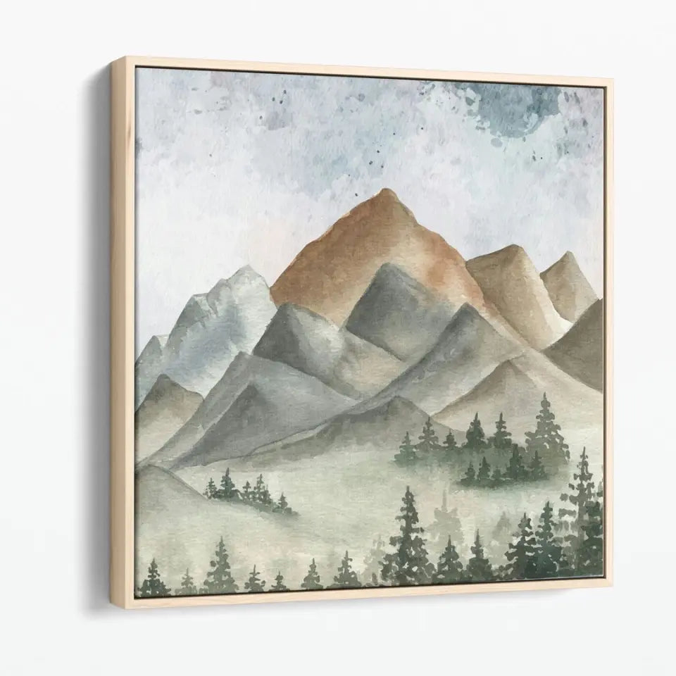 Mountain landscape watercolor