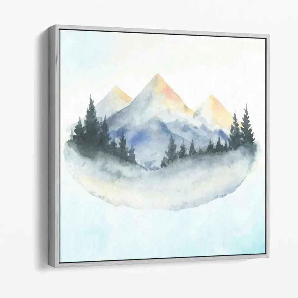 Minimalistic Mountain landscape Watercolor