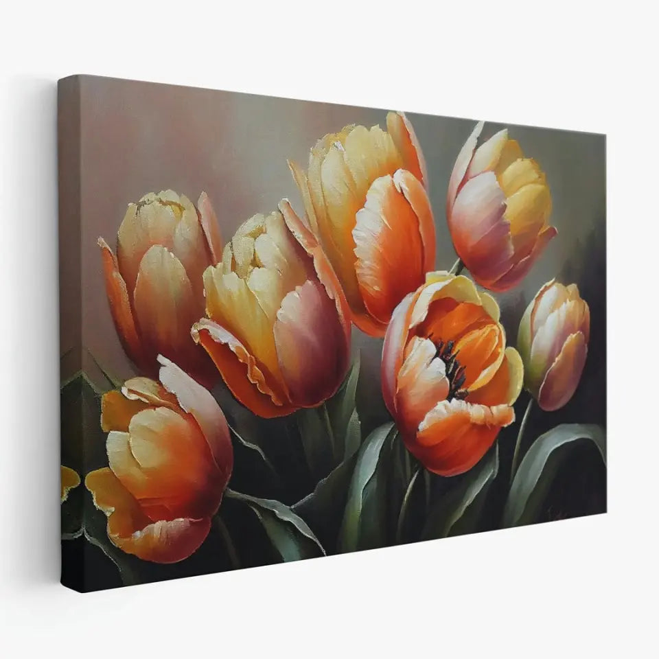 Tulips oil painting