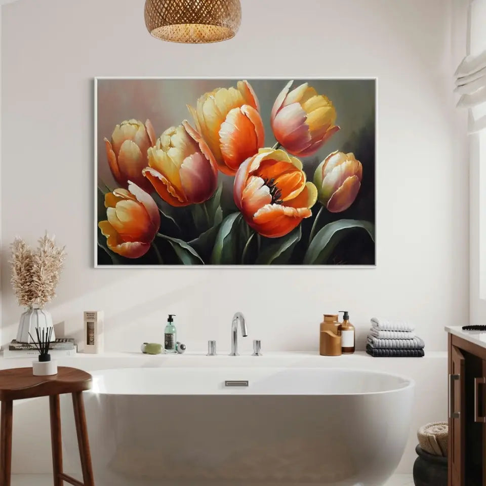 Tulips oil painting