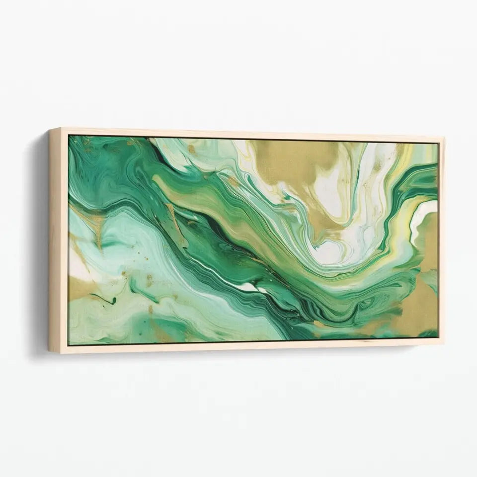 Luxurious green and gold canvas II