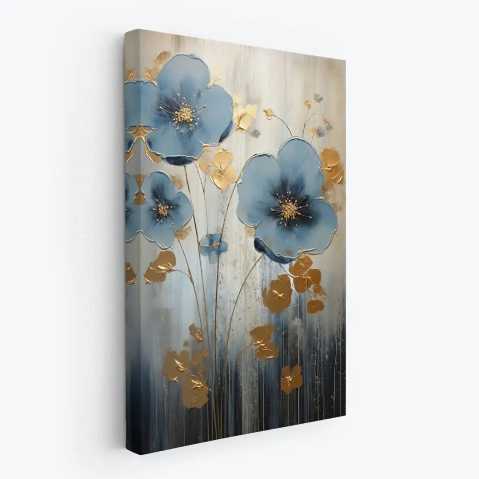 Gold and Blue flowers II