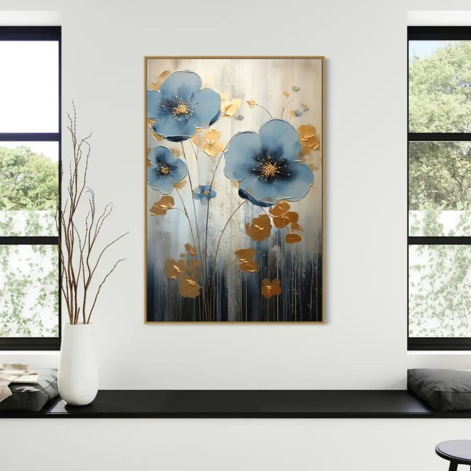 Gold and Blue flowers II