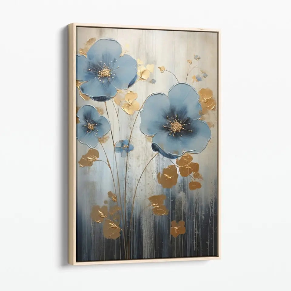 Gold and Blue flowers II