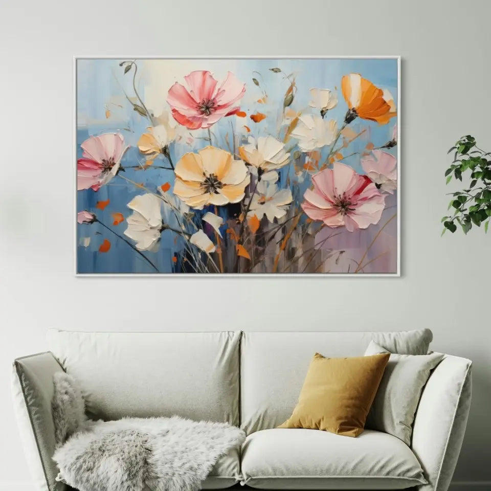 Abstract oil painting of flowers I