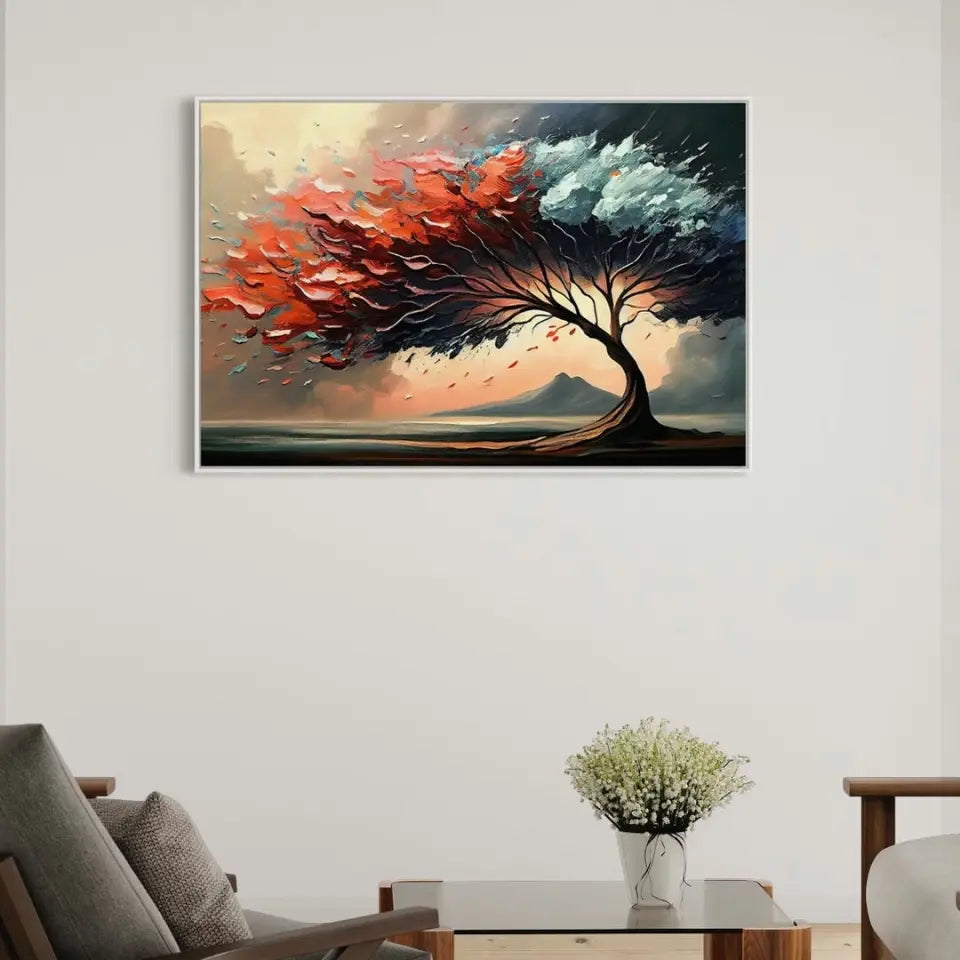 Oil painting of a wonderful tree