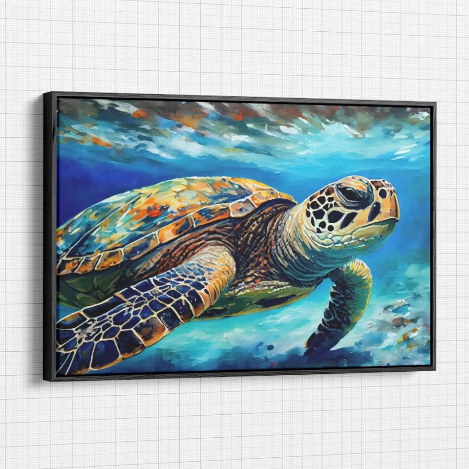 Oil painting of a sea turtle II