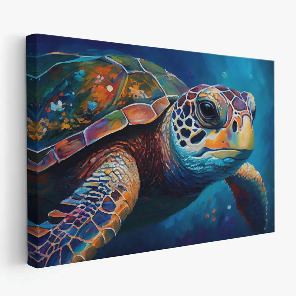 Oil painting of a sea turtle I