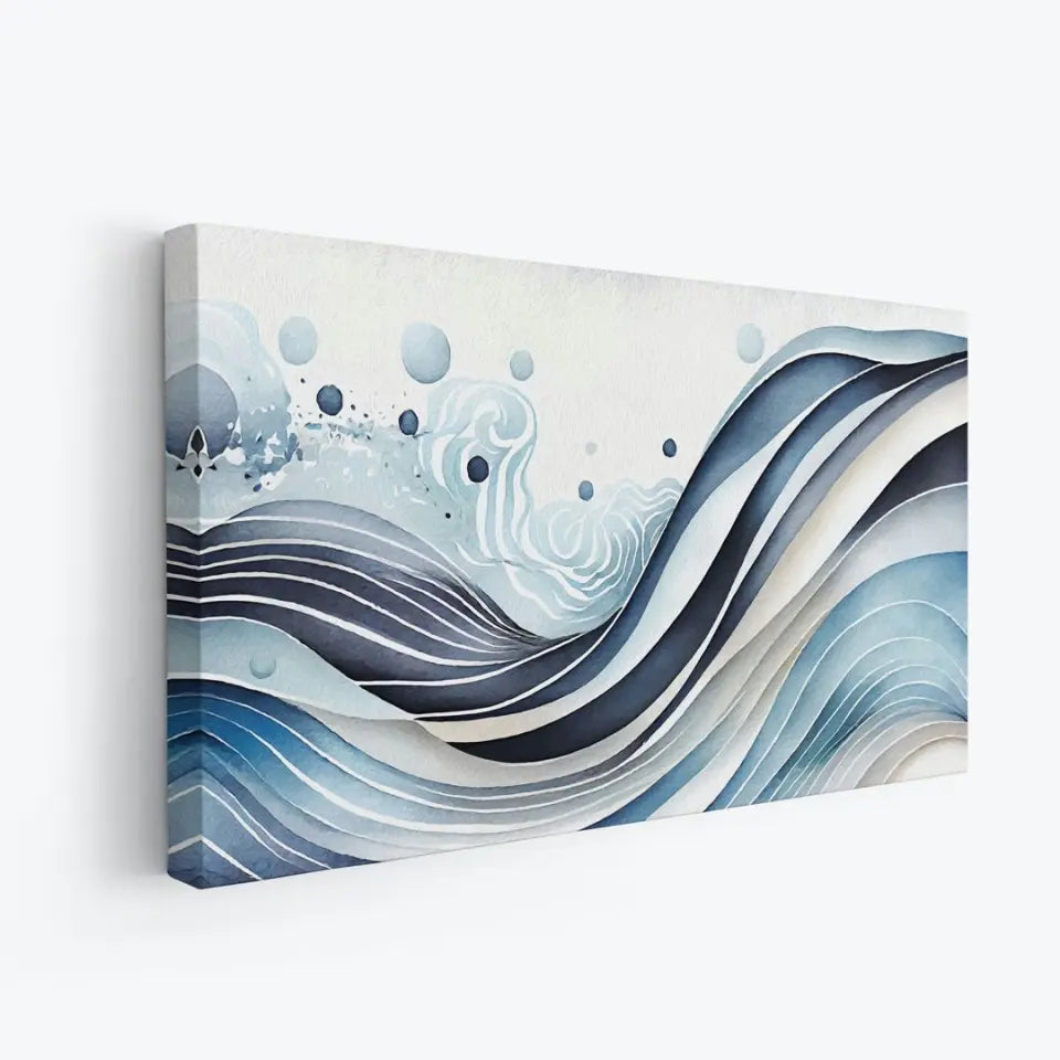 Abstract water ocean wave canvas III
