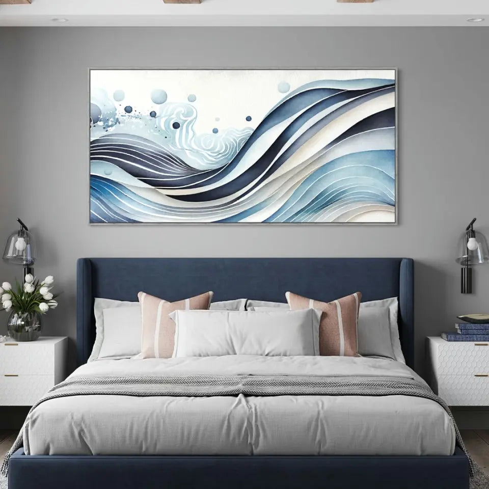 Abstract water ocean wave canvas III