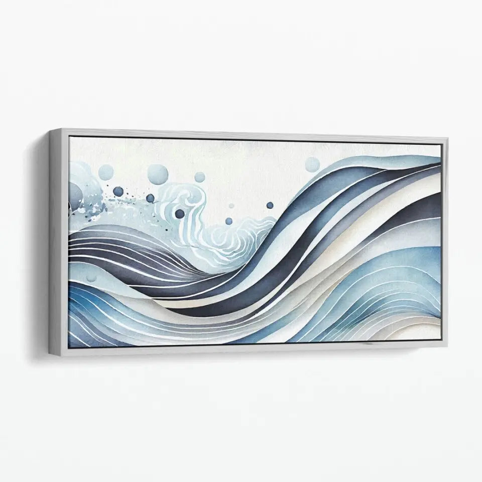 Abstract water ocean wave canvas III