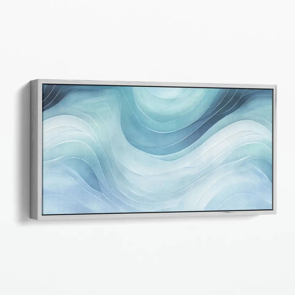 Abstract water ocean wave canvas I