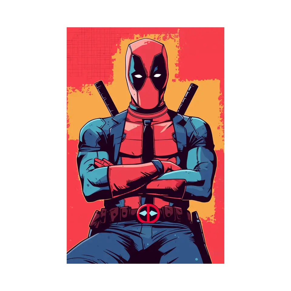 Colorful pop art of deadpool I