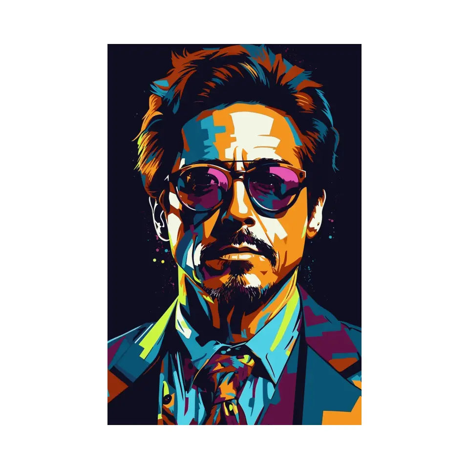 Colorful pop art of Robert Downey Jr II