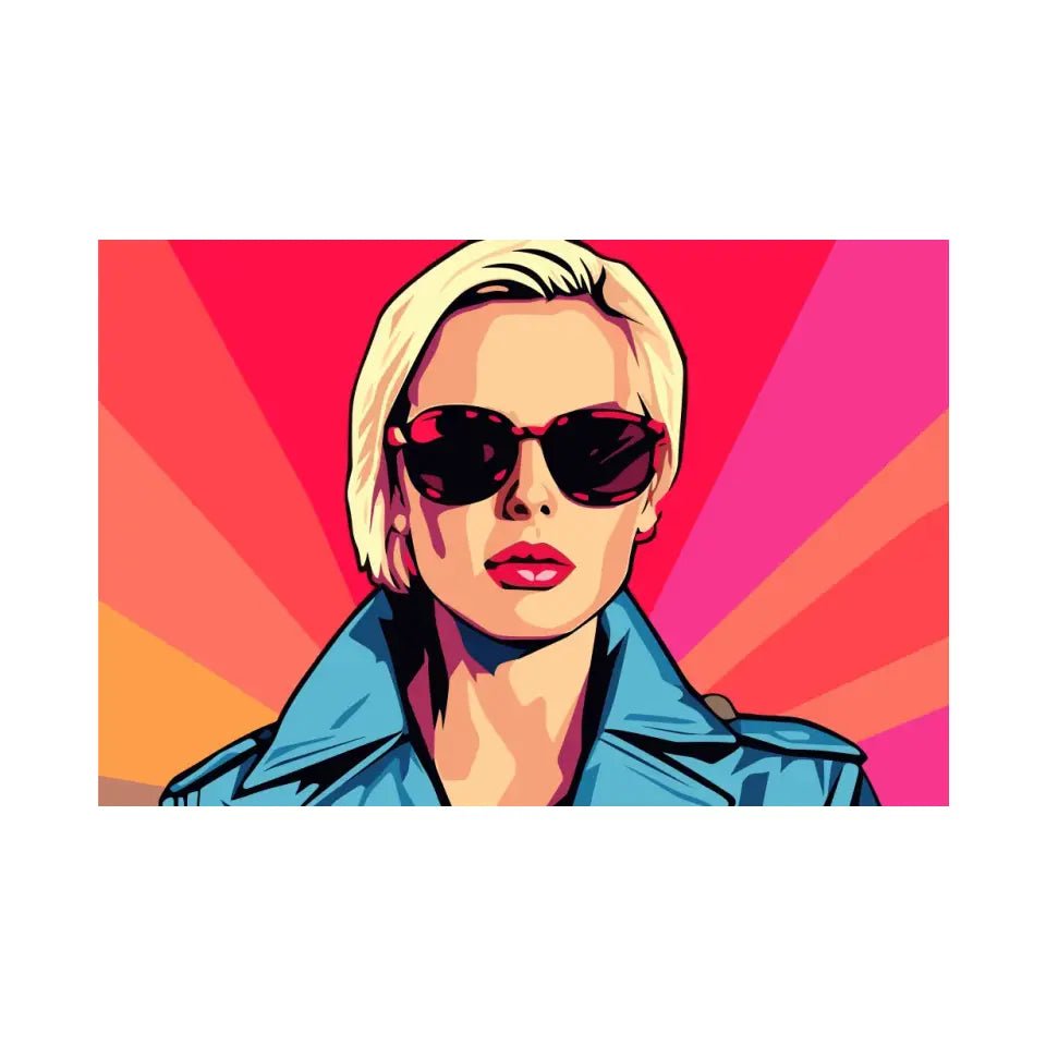 Colorful pop art of Charlize Theron II