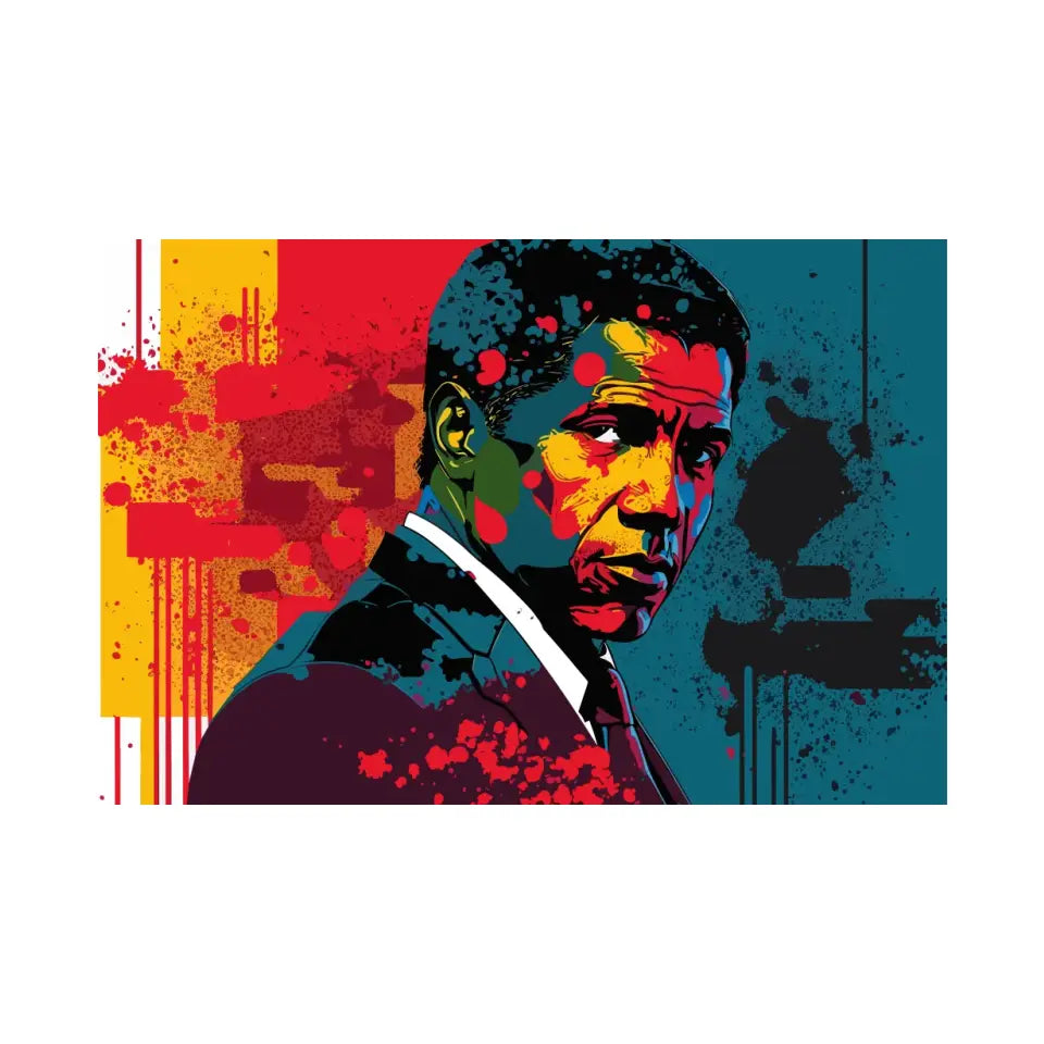 Colorful pop art of Denzel Washington II