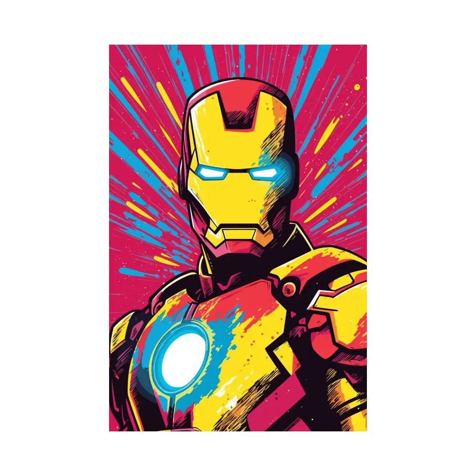 Colorful pop art of Iron man II