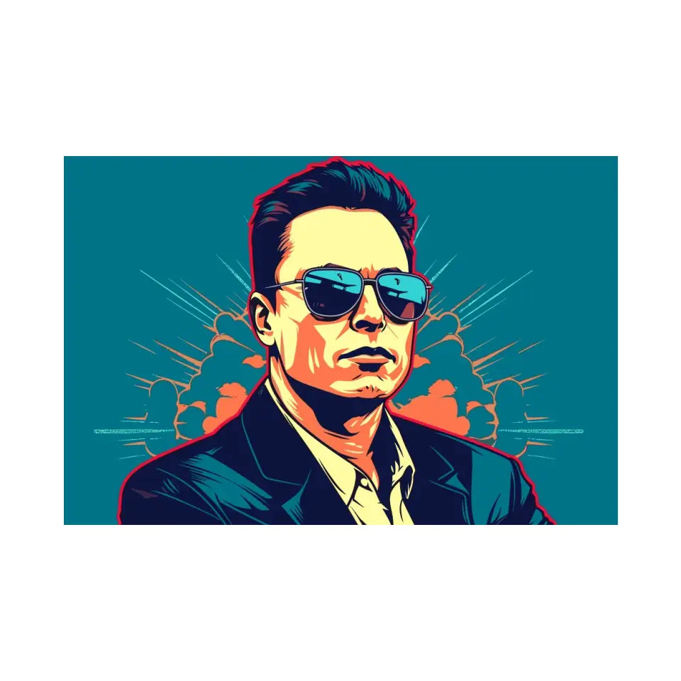 Colorful pop art of Elon Musk I