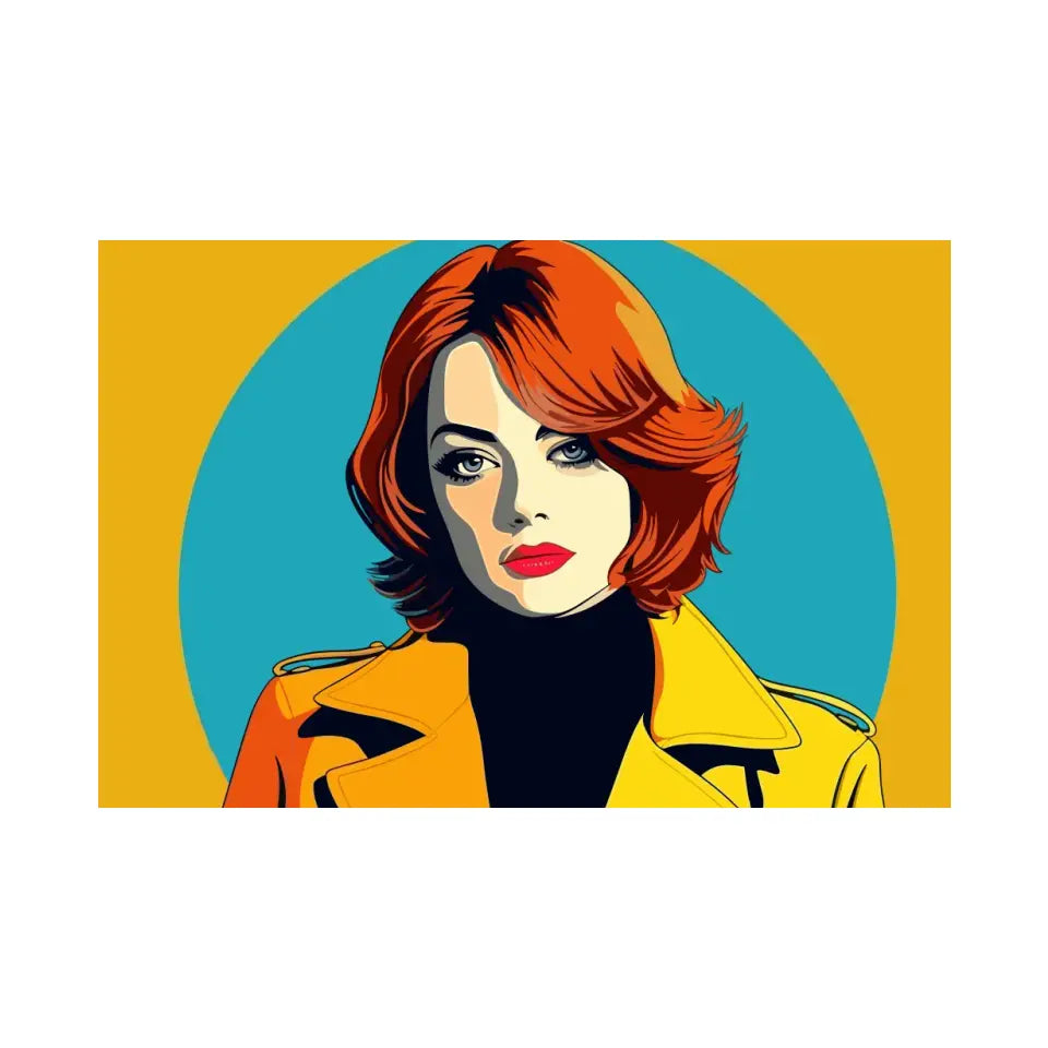 Colorful pop art of Emma Stone I