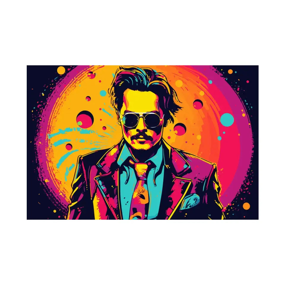 Colorful pop art of Johnny Depp I