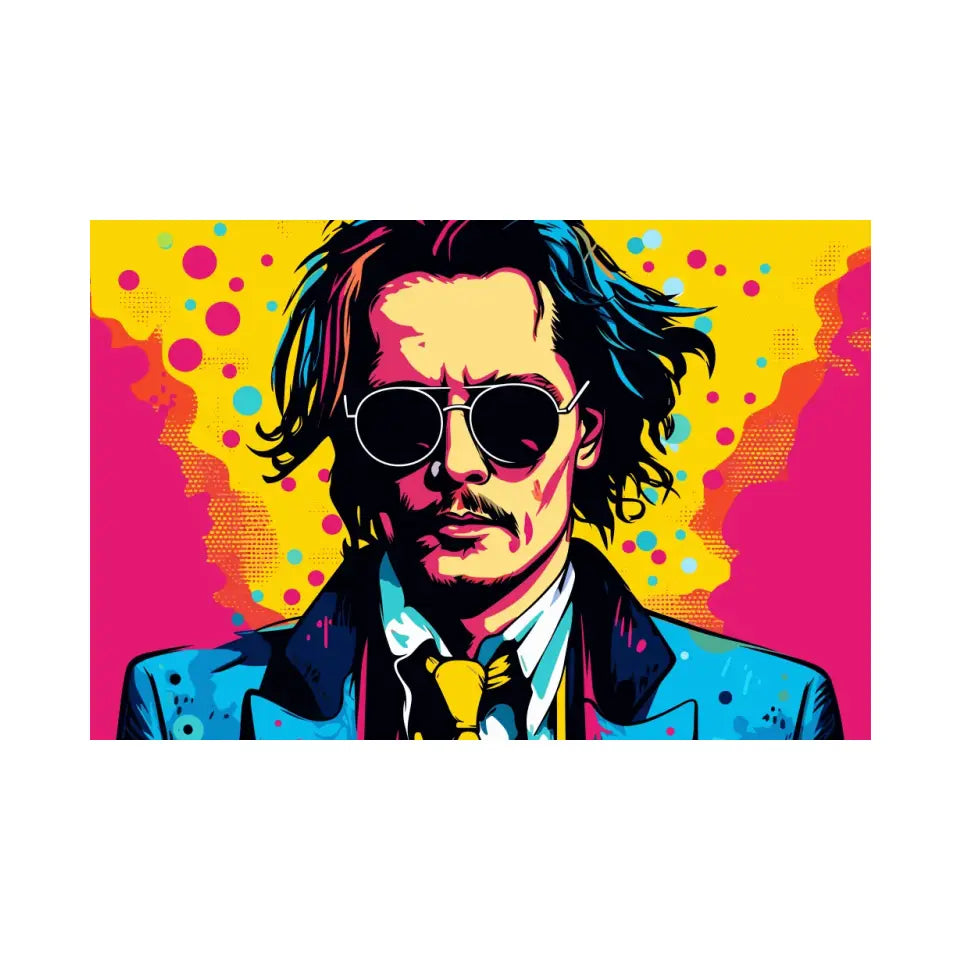 Colorful pop art of Johnny Depp III