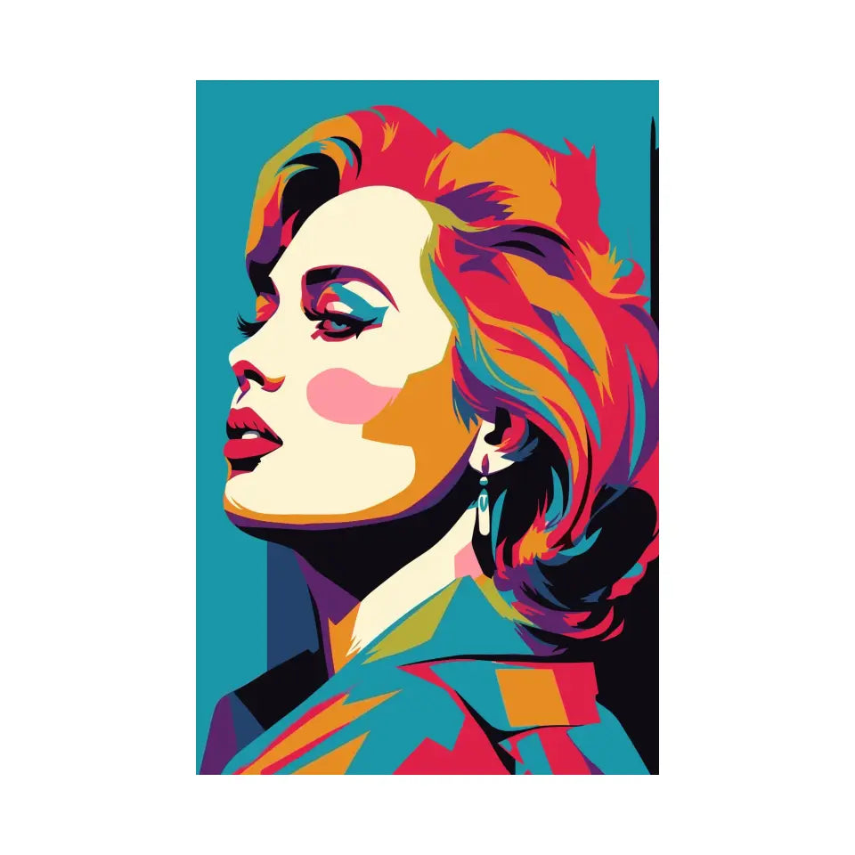 Colorful pop art of Adele