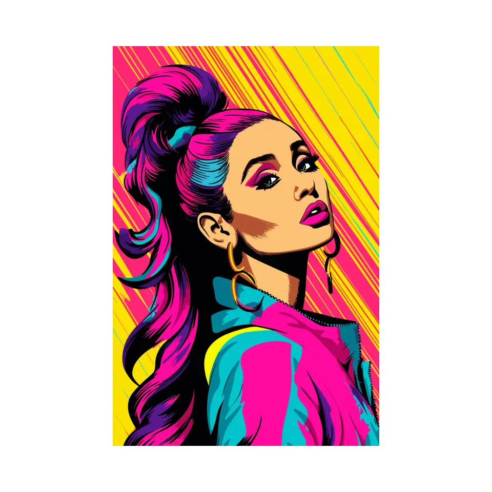 Colorful pop art of Ariana Grande II