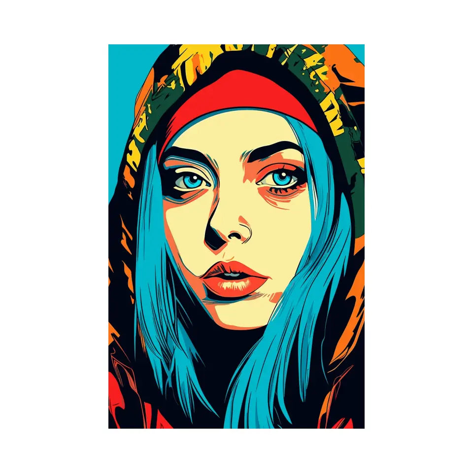 Colorful pop art of Billie Eilish II