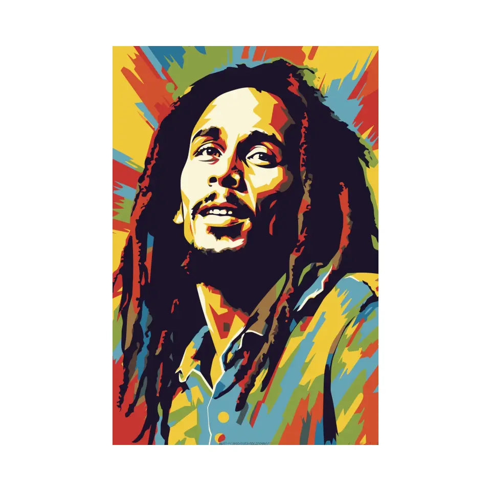 Colorful pop art of Bob Marley I