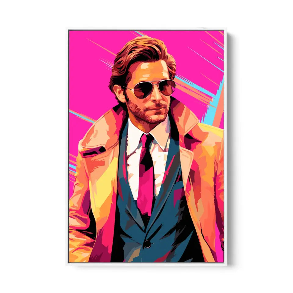 Colorful pop art of Bradley Cooper I