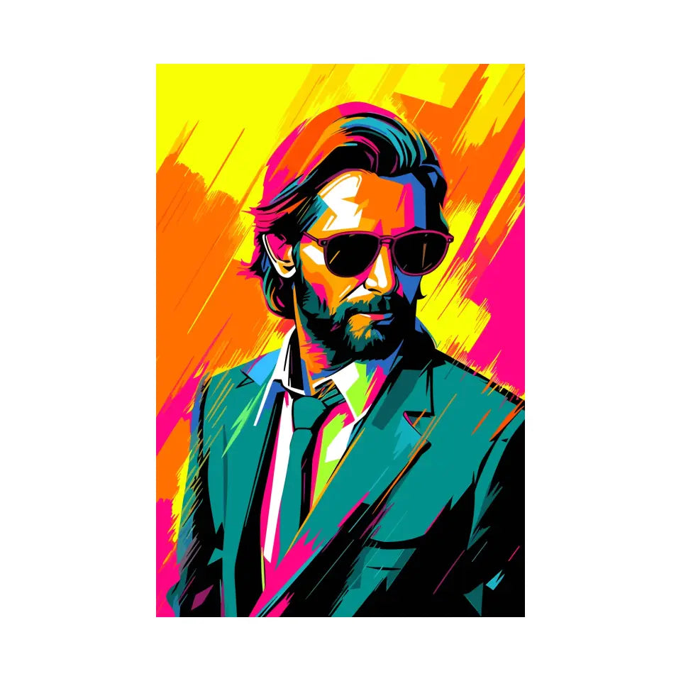 Colorful pop art of Bradley Cooper II