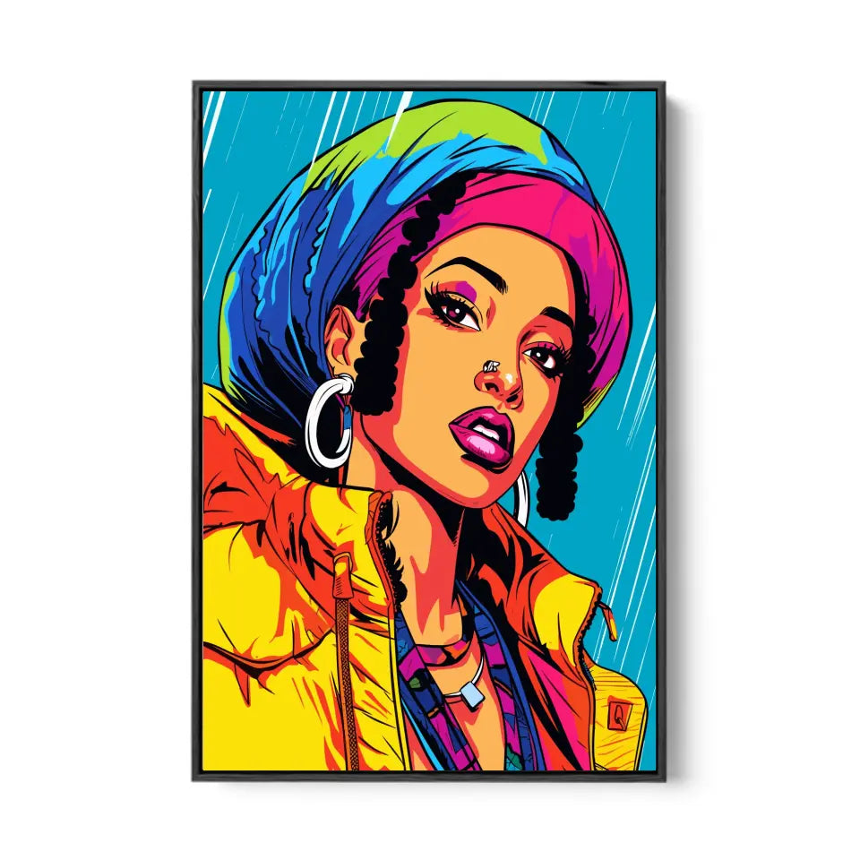 Colorful pop art of Cardi B I