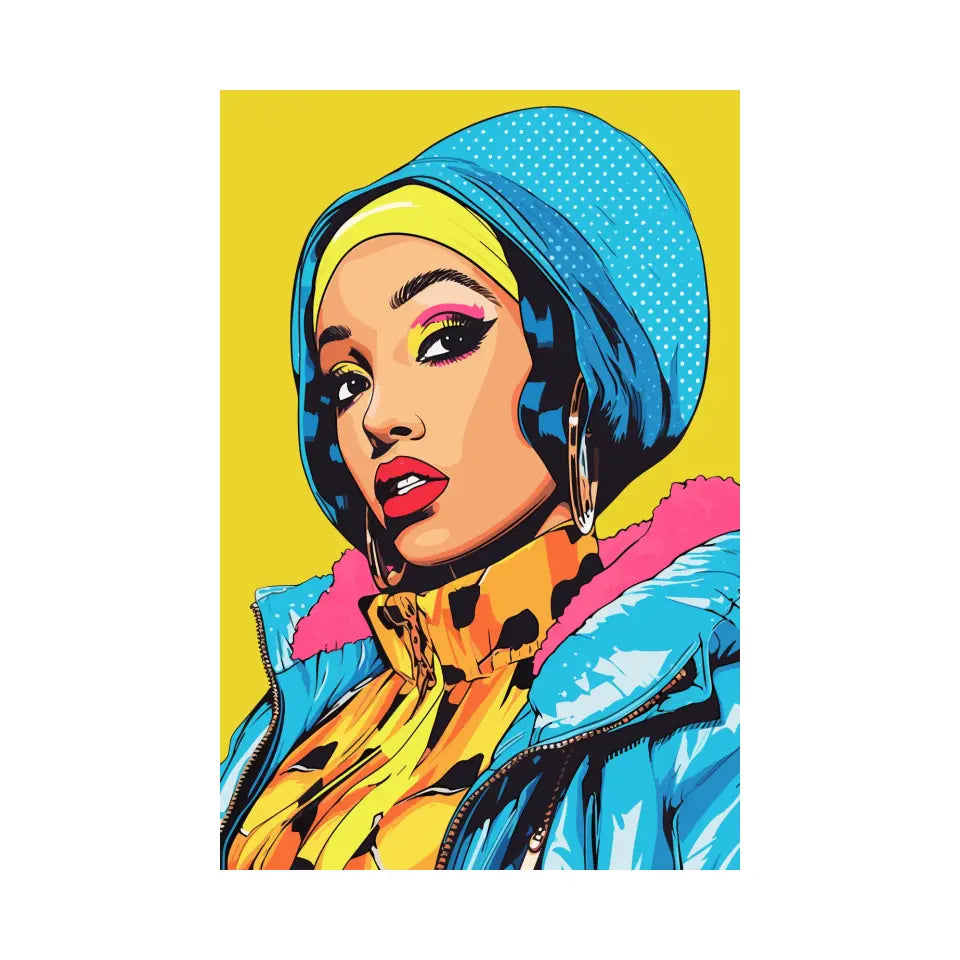 Colorful pop art of Cardi B II