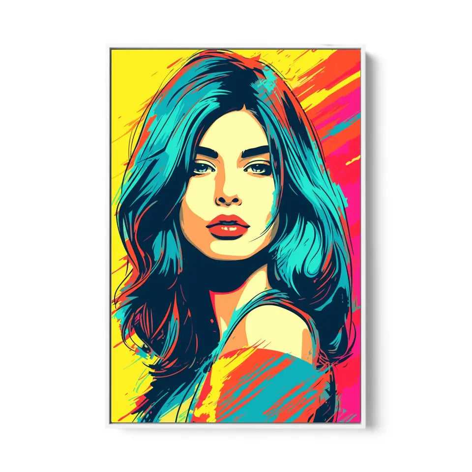 Colorful pop art of Dua Lipa