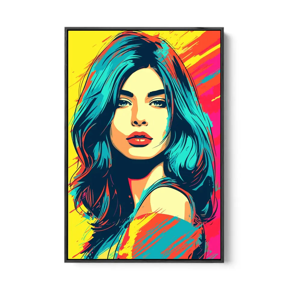 Colorful pop art of Dua Lipa